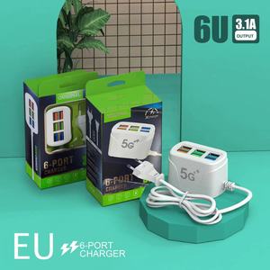 Nouveau chargeur de téléphone portable multi-ports 6 DC pour Android 3A, prise universelle, sortie rapide USB, station de <span class=keywords><strong>charge</strong></span> 6 en 1 - Product Image 2