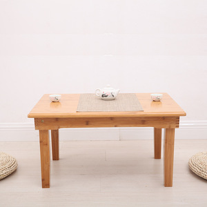 Bamboo Coffee <b>Table</b> 60x60cm Low Height Japanese Style Tatami <b>Table</b> For <b>Small</b> Homes - Product Image 3