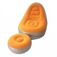 Fauteuil de salon gonflable moderne, pliable, portable, imperméable, en polyester, pour extérieur, avec rangement, pour une personne, pour le loisir