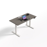 Bureau debout électrique à moteur unique Table de bureau à hauteur réglable Table assise et support pour écrire