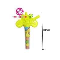 Bon marché, jouet personnalisé pour enfants, vente en gros de comprimés à saveur de fruit aigre, bonbons durs, jouets sifflets de couleur mélangée pour moto