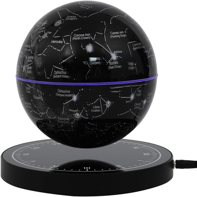 Magnetic Levitating Starry Sky Desk Lamp Floating Spinning UFO Base Lamp Fashion Home Decoration Gift ABS