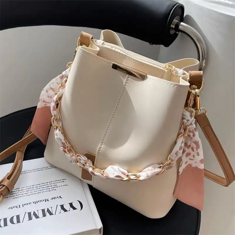 Bán buôn thời trang một vai túi kẹo PU da chuỗi bucket bag đối với phụ nữ