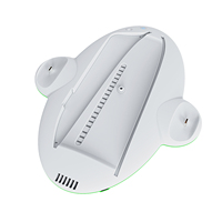 Ventilateur de refroidissement à 3 niveaux et support de charge à LED RVB pour console mince avec port USB en plastique à double contrôleur