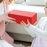 Boîte en papier magnétique pliable avec impression de logo personnalisée recyclable, boîte en carton rouge pour crème de soin de la peau, cosmétiques, emballage de luxe pour cadeaux