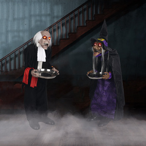 Les sorcières et sorcières miniatures d'<span class=keywords><strong>Halloween</strong></span> peuvent briller, secouer la tête, crier Décoration intérieure et extérieure Animatronic - Product Image 4