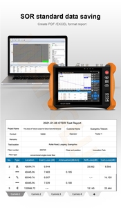 1310/1550nm 32/30db 8 pouces 2K écran d'affichage OTDR support fibre test caméra câble tests de tests Construit-Dans Power Meter VFL - Product Image 4
