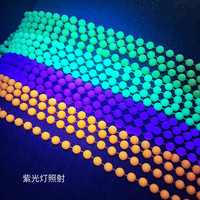 Collier et bracelet fluorescents en plastique pour fête dansante, rassemblement, décoration d'anniversaire, photo phosphorescente