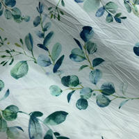 Tissu imprimé texturé en polyester 100% pour chemises, robes et jupes avec impressions personnalisées, motifs tissés et en maille pour filles