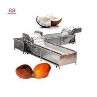 Fruit- en groentewasser, reiniger, snijmachine, jonge kokosnoot was- en snijproceslijn, machines voor het wassen van bessen