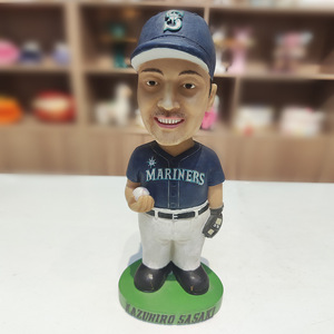 Béisbol humorístico personaje de dibujos animados resina personalizado Bobble Head 3D figurita celebridad muñeca recuerdo artículo decorativo personalizable - Product Image 2