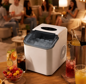 Mini Máquina de Hielo Eléctrica para Uso en Encimera, Ciclo Rápido de Producción de Hielo, Operación con Botón, Uso Doméstico y Comercial, para Auto, RV, Exteriores, 10-20 kg/día - Product Image 4