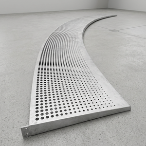 Panneau de mur rideau incurvé perforé en aluminium sur mesure, design industriel extérieur - Product Image 1