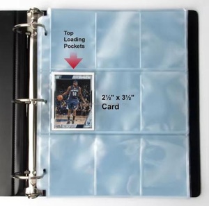 Premium Clear 9 Pocket Card Storage Pages 3 Ring Trading Card Protector Sleeves for TCG Game Sports Cards - Product Image 5