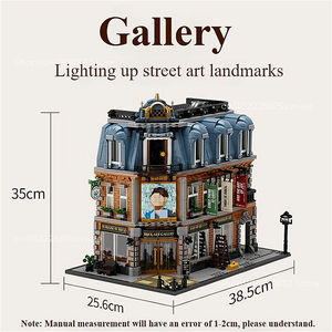 L9085 2025 galleria d'arte di piccola città Street View City modello con assemblaggio di luce giocattoli stampa completa regali per bambini blocchi di costruzione set - Product Image 6