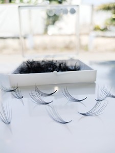 Extensions de cils synthétiques 8D Camellia en soie, volume individuel, professionnelles, naturelles, longues, faites à la main, douces, sexy, noires, vente en gros - Product Image 2