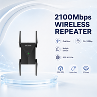 Répéteur WiFi double bande 2100 Mbps, extension de portée, amplificateur de réseau sans fil longue portée pour la maison, l'appartement, vente en gros