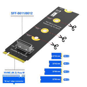 محول M.<span class=keywords><strong>2</strong></span> NVMe Key-M Oculink أنثى SFF-8612 PCIe 4.0 للحواسيب المحمولة مع دعم DOCK-OC4 و NVMe - Product Image 2