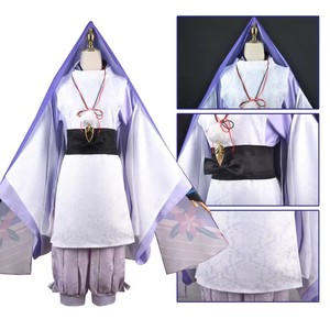 Nouveau Costume de <span class=keywords><strong>Cosplay</strong></span> <span class=keywords><strong>Scaramouche</strong></span> Genshin Impact avec Perruque Cheveux Bleu Profond, Tenue Kimono Histoire du Wanderer, Costumes Anime Genshin - Product Image 2