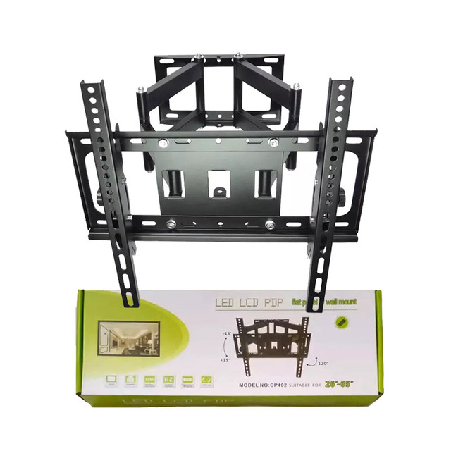 JIANGHAO CP402 Universal Telescopic Swing Swivel Six-Arm Steel TV Holder Wall Mount LCD Monitor Hanger 60" Max