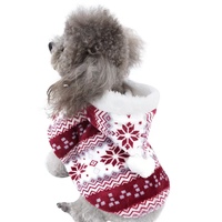 Cape en polaire corail pour animaux de compagnie, motif flocon de neige de Noël, châle chaud d'hiver pour chien et chat, costume de fête, couverture en peluche, fournisseur en gros