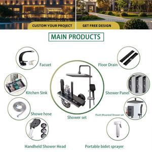 Robinet de lavabo automatique européen extérieur haut de gamme sans contact en laiton avec noyau de valve en céramique, montage sur plan pour lavabo de salle de bain - Product Image 2