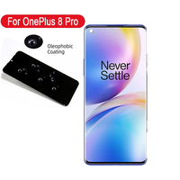 Écran tactile d'origine 6,78 pouces 1+8 Pro pour One Plus 8 Pro Remplacement d'écran IN2023 LC Écrans LCD de téléphone portable avec cadre
