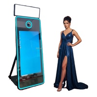 Miroir magique 70 pouces avec appareil photo reflex numérique pour cabine photo / Fête / Mariage / Boîtier en métal et verre trempé / Wi-Fi/Bluetooth / Impression instantanée