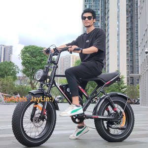 Bicicleta Eléctrica de Montaña S8, Disponible en Almacenes de EE. UU. y la UE, Bicicleta Eléctrica Europea de 25 km/h, Legal para Carretera, H9, Fatbike Eléctrica V8Pro de Aluminio - Product Image 3