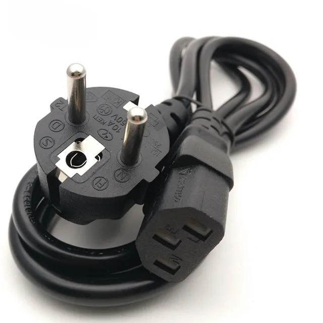 Cavo di alimentazione ue 1.2m 1.5m 1.8m 2m 3m 10m 6ft EU Euro Plug Schuko a IEC C13 cavo di alimentazione per PC Monitor del Computer stampante TV