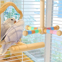 Nouvelle Perchoir-échelle pour oiseaux en bois, jouet interactif rotatif suspendu pour perroquets et perruches