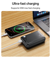 Yesido 20000mAh 12W Pengisian Cepat Tiga Port Layar Digital Cerdas Power Bank Portabel YP81