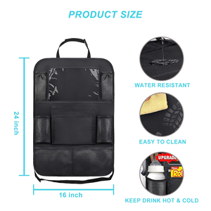 Car Backseat Organizer Waterproof and Durable Car <b>Seat</b> Organizer Kick Mats Muti-Pocket Back <b>Seat</b> <b>Storage</b> Bag - Product Image 3