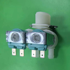 Vanne solénoïde à filetage externe à 6 points en nylon, un entrée-deux sorties, pour l'arrivée d'eau dans les machines à laver, pièce d'appareil de lavage - Product Image 2