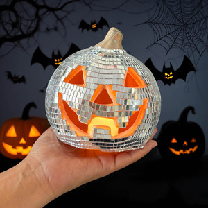 Venta al por Mayor de Bolas de Discoteca LED Personalizadas con Forma de <span class=keywords><strong>Calabaza</strong></span>, <span class=keywords><strong>Calabaza</strong></span> de Cristal Brillante para Decoración de Fiestas de Halloween - Product Image 3
