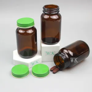 Clear 150cc Empty pharmaceutical Amber Glass Bottle for medicine packaging