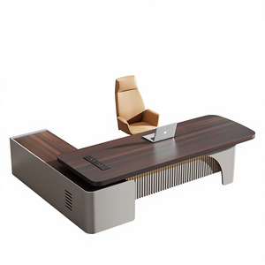 <span class=keywords><strong>Escritorio</strong></span> Ejecutivo de Lujo Ligero y Elegante con Silla, Diseño Moderno y Simple, Origen China, <span class=keywords><strong>Escritorio</strong></span> en Forma de L - Product Image 6