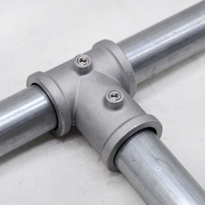 Phương pháp mới kết nối đồ nội thất tự làm hợp kim kẹp chìa khóa cơ sở mặt bích phụ kiện đường ống khuỷu tay TEE vượt qua 20mm 25mm 32mm - Product Image 2