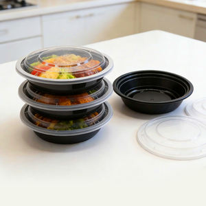 Contenants jetables pour restaurant de 24 oz pour la livraison de nourriture, plateau de brunch, boîte de conteneur, <span class=keywords><strong>vaisselle</strong></span> en <span class=keywords><strong>plastique</strong></span> pour la restauration rapide avec couvercle - Product Image 1