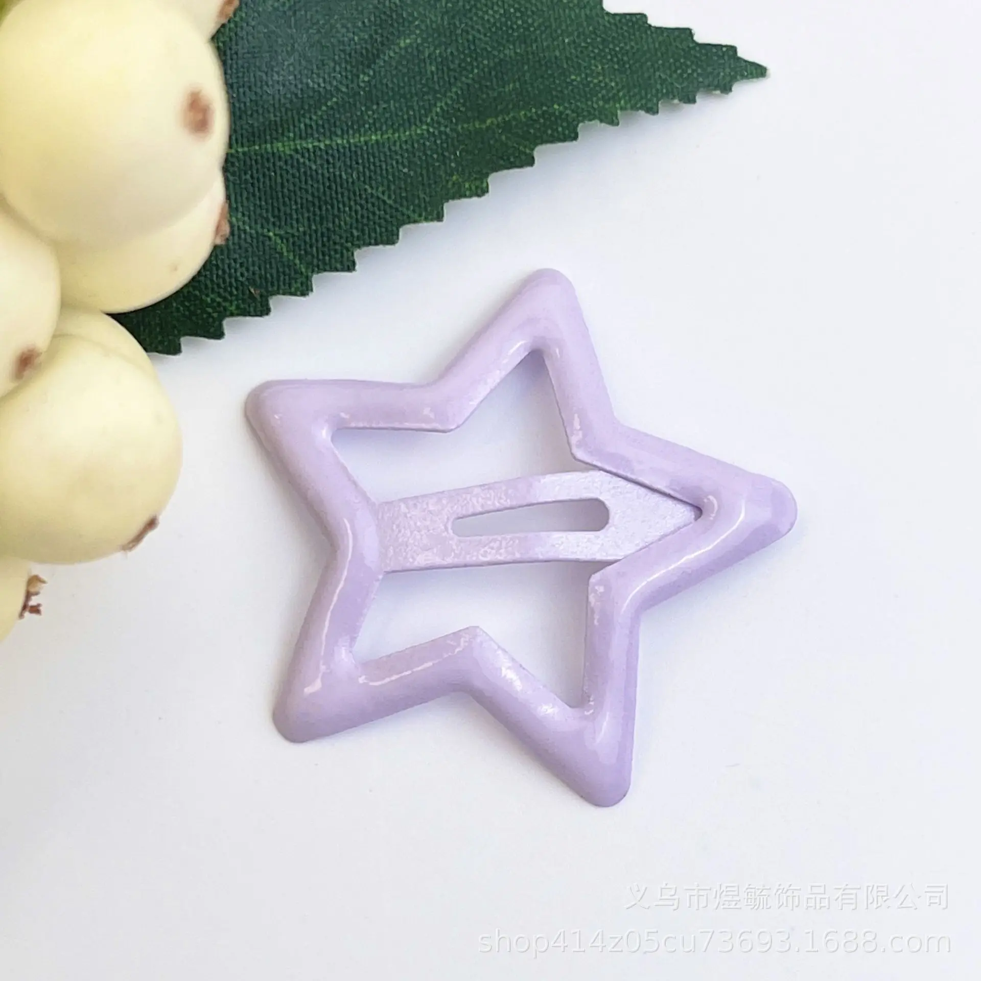 Clip estrella con gota de aceite de color, 32 cm, lila claro.