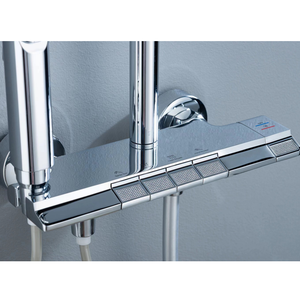 <span class=keywords><strong>Colonne</strong></span> de <span class=keywords><strong>douche</strong></span> murale LED en acier inoxydable à installation facile, avec cascade, pluie et jets de massage - Product Image 5