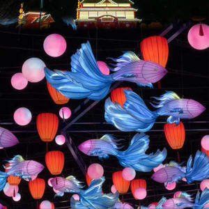 Venta caliente hecho a mano Navidad pescado luz decoraciones interior y exterior colorido saludable para parques Emporiums restaurantes - Product Image 2