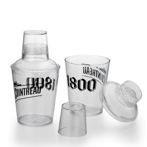 Ensemble de shaker à cocktail compact en plastique transparent de 16 oz avec filtre supérieur et logo personnalisé, bouteille mélangeuse à vin pour bars, fabriqué au Vietnam - Product Image 4