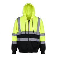 Vêtement de sécurité haute visibilité pour chantier, en tissu ripstop robuste, service OEM ODM, sweat à capuche réfléchissant