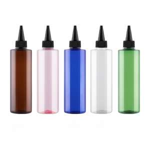 Épaule plate 100ml 200ml applicateur de cheveux à presser colle bouteille en plastique PET avec couvercle torsadé long <span class=keywords><strong>nez</strong></span> pointu bouche pointe couverture - Product Image 1