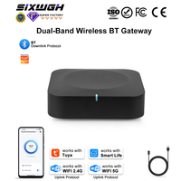 SIXWGH Smart Home, Control por Aplicación Tuya, WiFi 2.4G 5GHz de Largo Alcance, Gateway de Comunicación Inalámbrica de Doble Banda Montado en la Pared