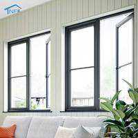 Ventana abatible de aluminio NF personalizada con 10 años de garantía Diseño moderno y pantalla incorporada para uso en el hogar y la Oficina Cocina