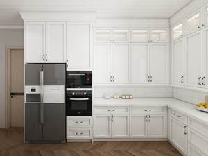 Cuisine moderne de style shaker, armoires complètes, moulures de plafond avec éclairage - Product Image 2