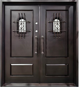 Portes de sécurité antivol en fer forgé au design moderne, avec serrure intelligente, prévention des incendies, entrée extérieure, résistantes aux intempéries, en acier, avec écran de protection 1 - Product Image 3