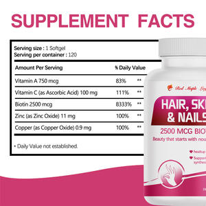 Tonique pour <span class=keywords><strong>cheveux</strong></span>, peau et ongles en gélules - <span class=keywords><strong>Complément</strong></span> tonifiant nutritif, soin beauté et soutien au bien-être général, certifié GMP - Product Image 3